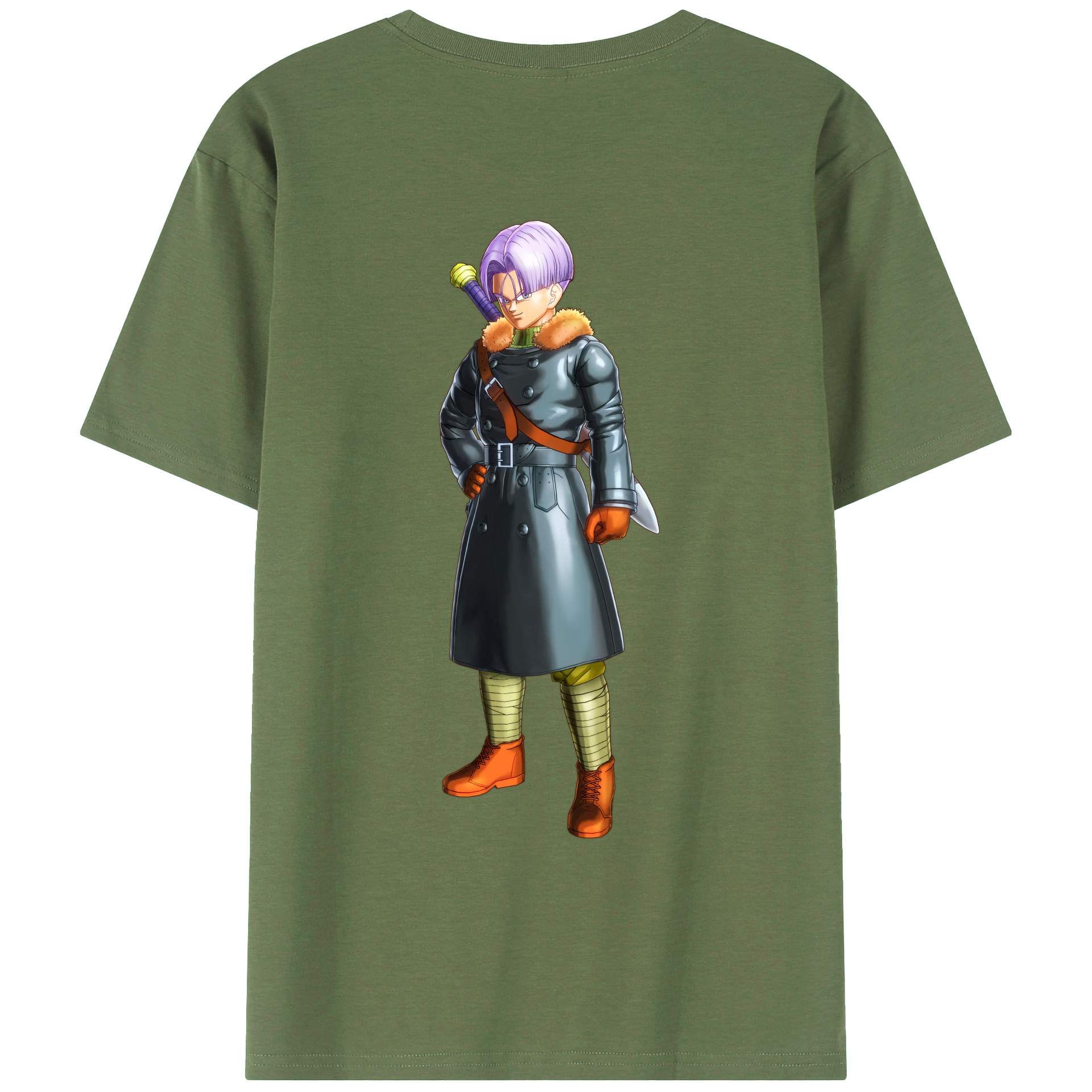 （画像用） ドラゴンボール トランクス（Torankusu）DRAGON BALL Trunks 綿100％ メンズ半袖Tシャツ（バックプリント） 通気性